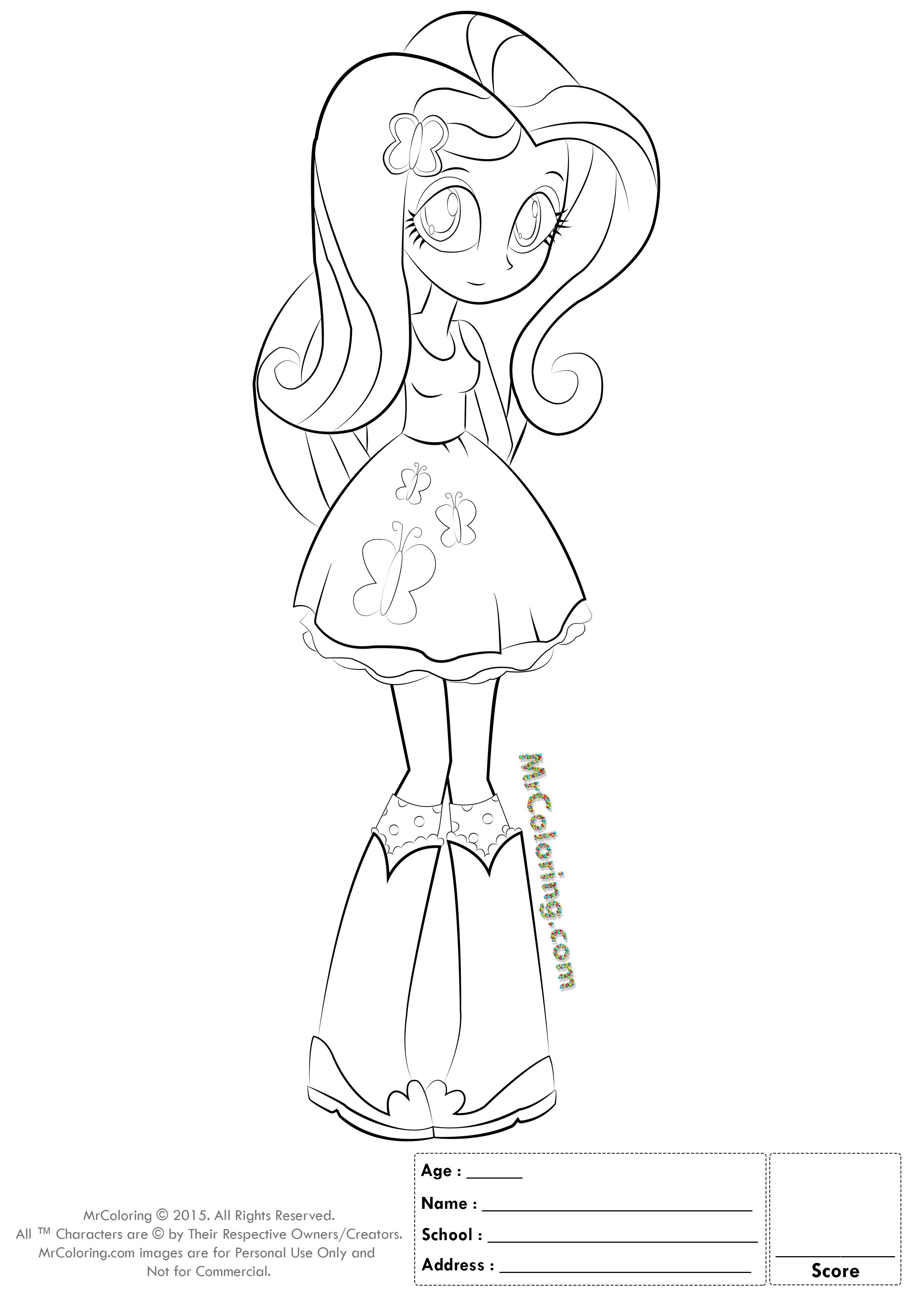 Fluttershy Equestria Girl Coloring Pages
 Twilight Sparkle Equestria Girls Coloring Pages Coloring
