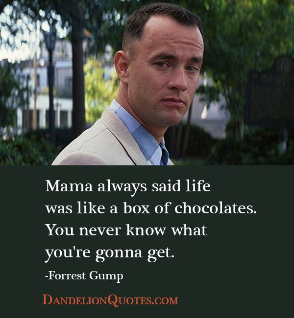 Forrest Gump Life Is Like A Box Of Chocolates Quote
 Mama always said life was like a box of chocolates You
