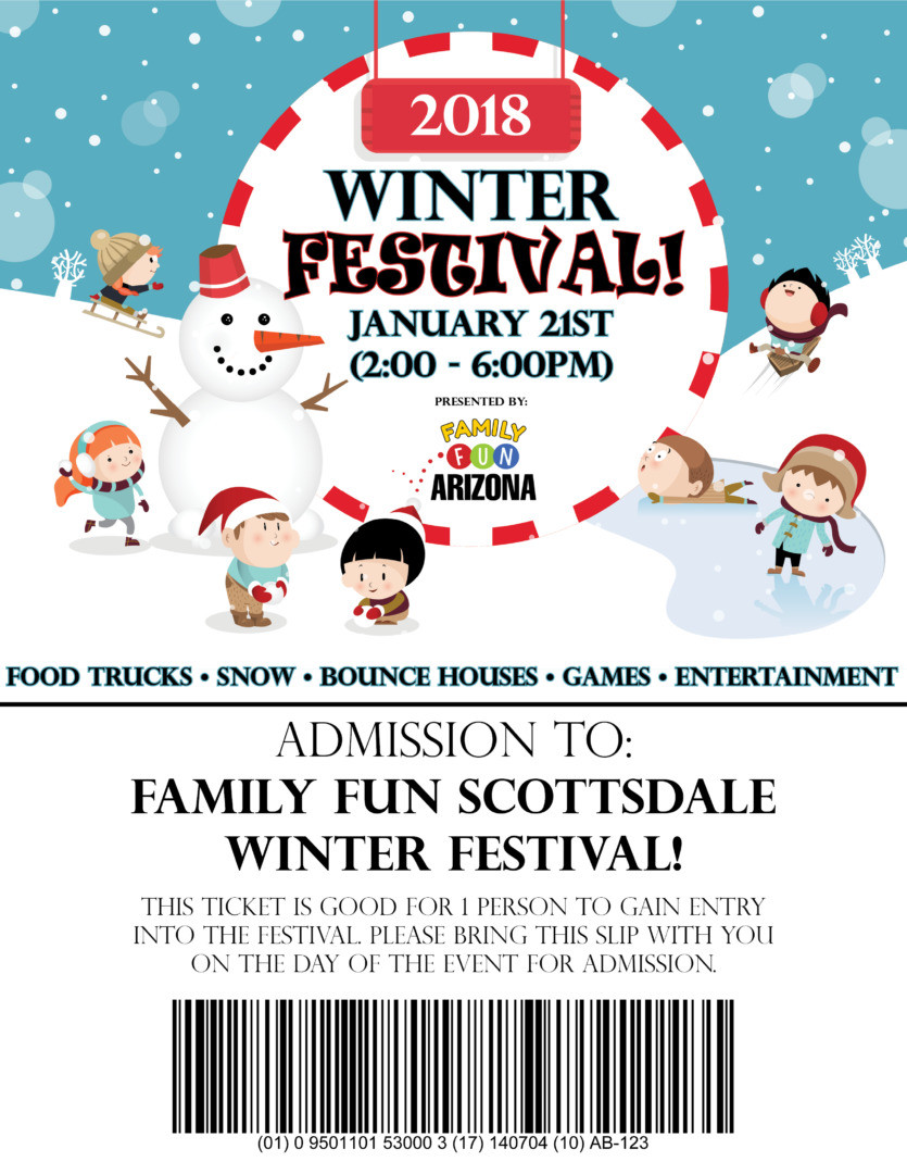 Fountain Hills Halloween 2019
 Scottsdale Winter Festival – Ticket for Admission – Family