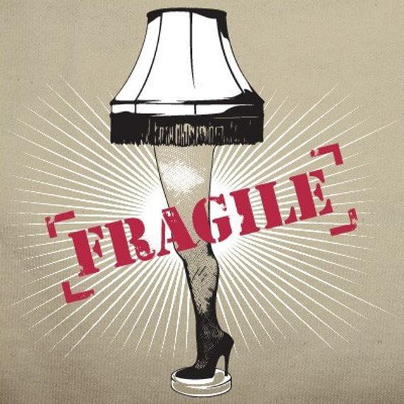 Fragile Lamp From Christmas Story
 Items similar to Leg Lamp T Shirt Funny movie light merry