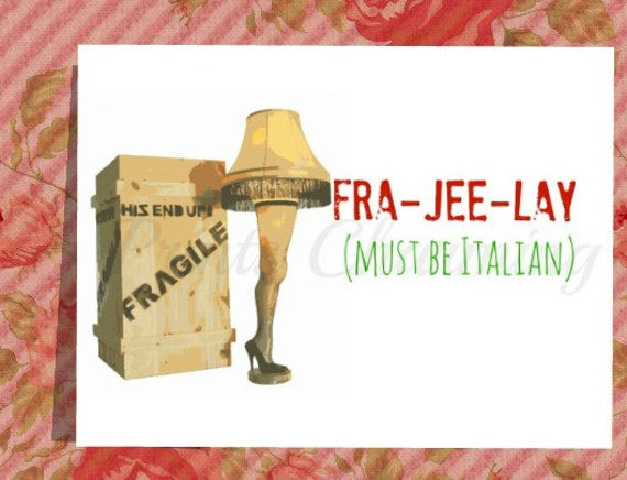 Fragile Lamp From Christmas Story
 Items similar to A Christmas Story Fragile Leg Lamp Major