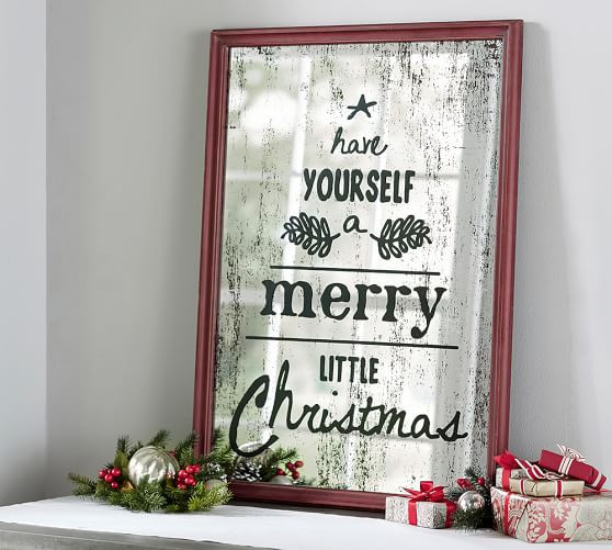 Framed Christmas Wall Art
 Framed Holiday Mirror Wall Art