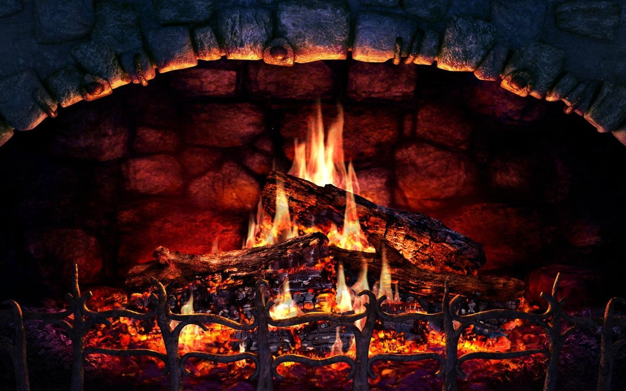 free christmas fireplace screensaver download