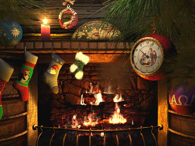 Free Christmas Fireplace Screensaver
 Holidays 3D Screensavers Fireside Christmas Animated