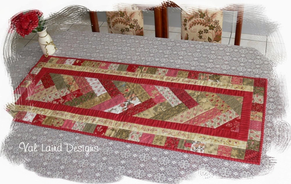 Free Christmas Table Runner Patterns
 Val Laird Designs Journey of a Stitcher Free Block of