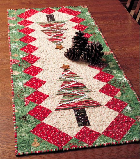 Free Christmas Table Runner Patterns
 Quilted Table Tinsel Table Runner DIY Mandala Embellished