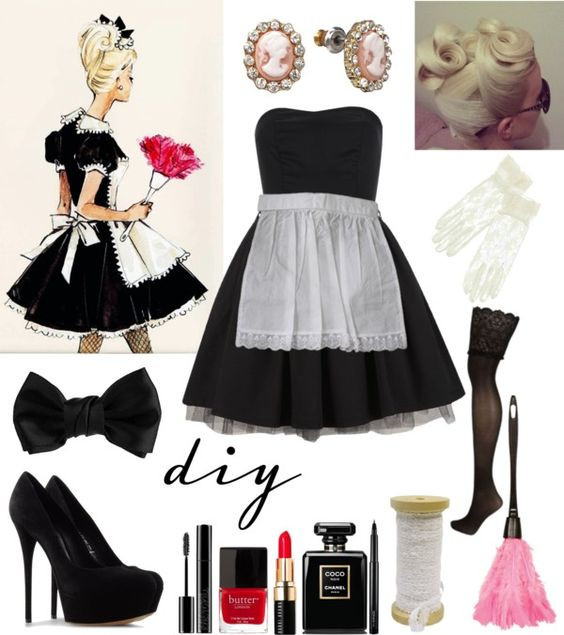 French Maid Costume DIY
 Southern Blue Celebrations DIY HALLOWEEN COSTUMES