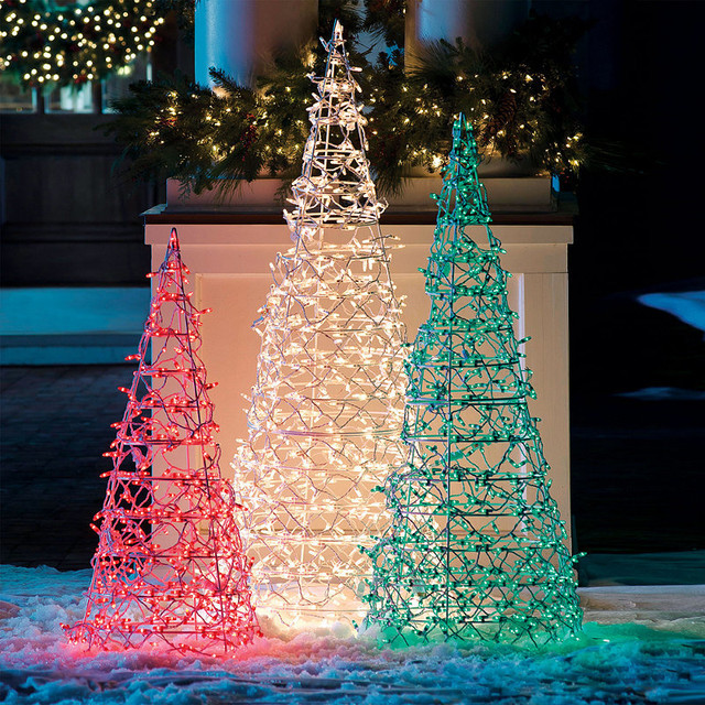 Front Gate Christmas Lights
 72" Transparent Lighted Cone Tree Frontgate Christmas