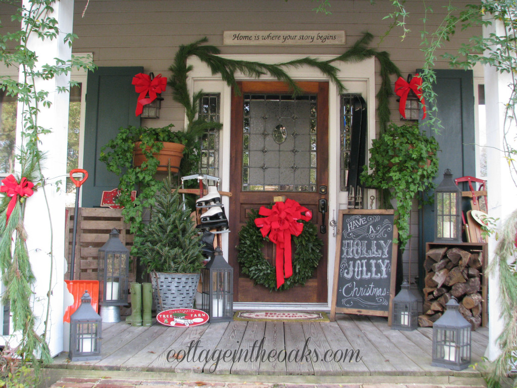 Front Porch Christmas Decor
 Christmas Front Porch 2012 Cottage in the Oaks