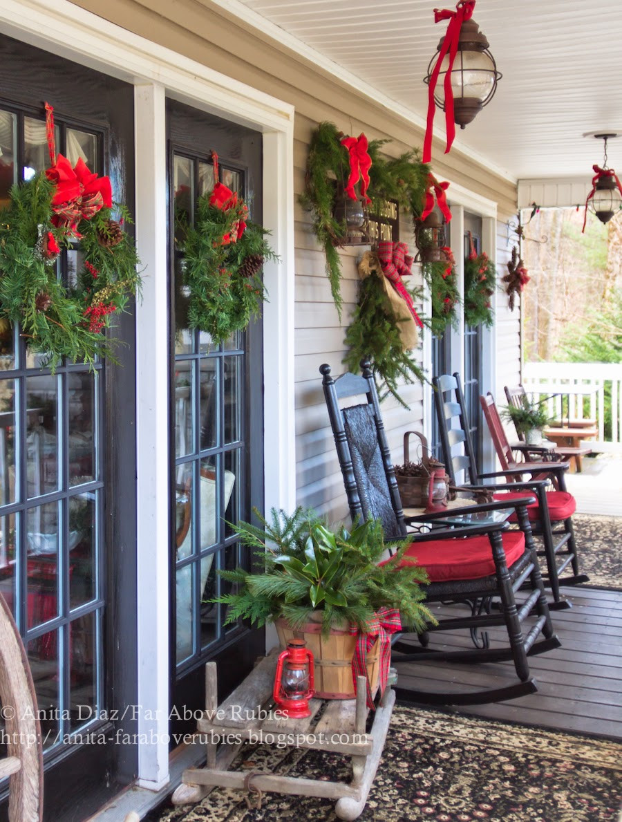 Front Porch Christmas Decorations
 Far Rubies Country Christmas porch