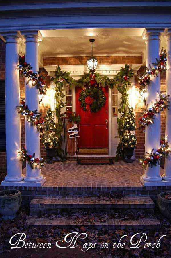 Front Porch Christmas Lights
 40 Cool DIY Decorating Ideas For Christmas Front Porch