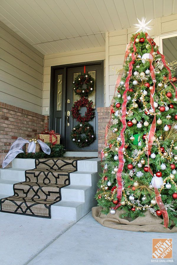 Front Porch Christmas Tree
 133 best Front Door Porch Christmas Decor images on