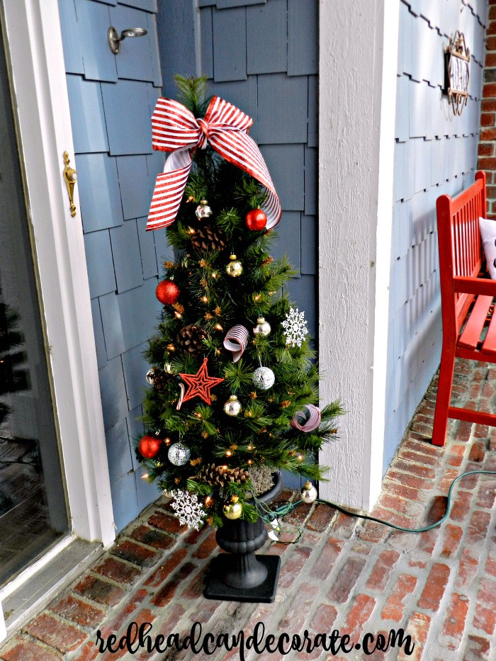 Front Porch Christmas Trees
 Christmas Front Porch Redhead Can Decorate