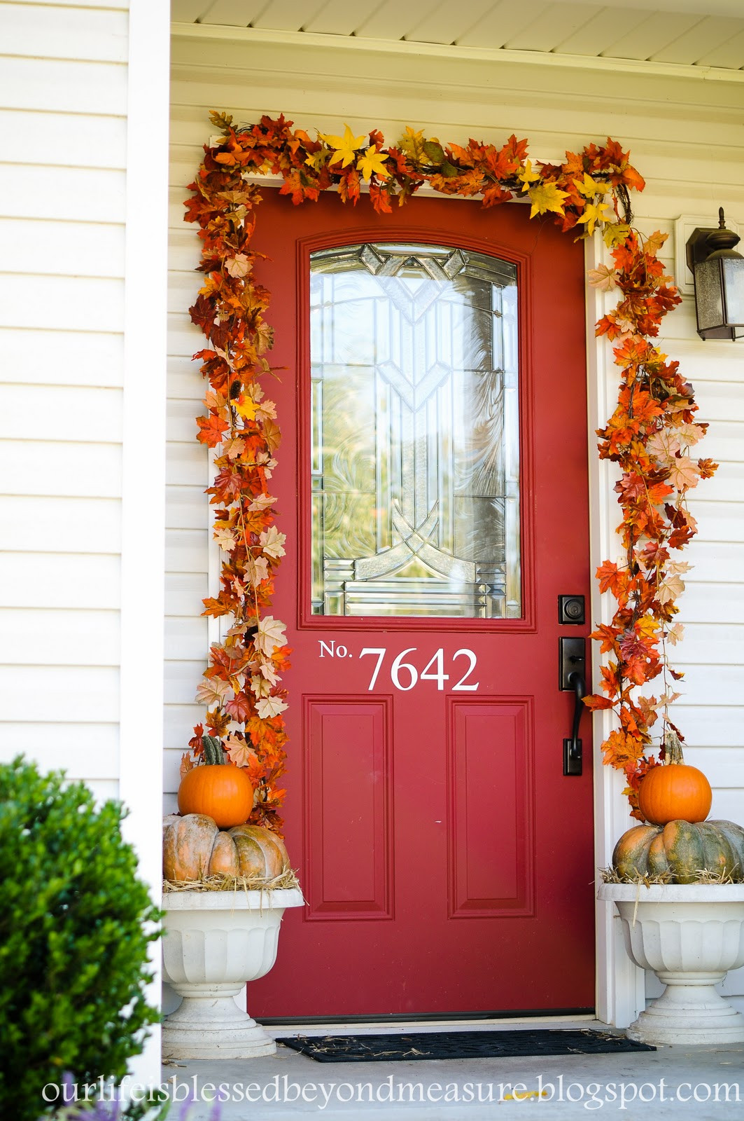 Front Porch Fall Decor
 Blessed Beyond Measure My frugal Fall Front Porch