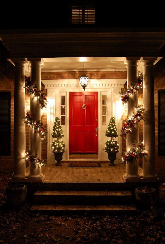 Front Porch Garland Christmas
 Front porches Garlands and Christmas front porches on