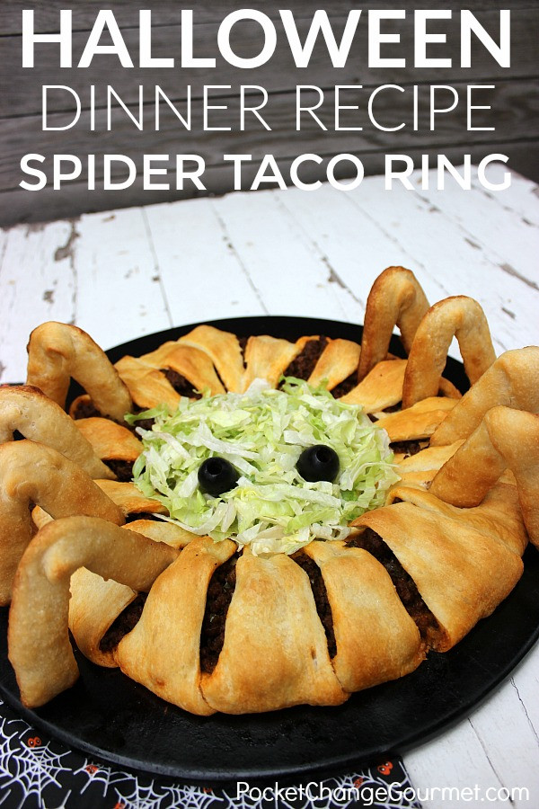 Fun Halloween Party Food Ideas
 Fun Halloween Food Idea for Kids Spider Taco Ring Recipe