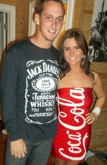 Funny DIY Couples Costumes
 Jack and Coke for Halloween couples costumes I might