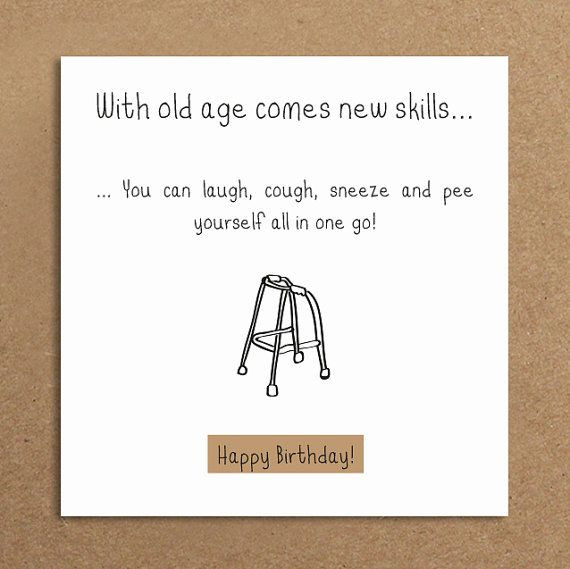Funny Verses For 70 Year Old Birthday Card
 Handmade Funny Birthday Card Old Age funny by