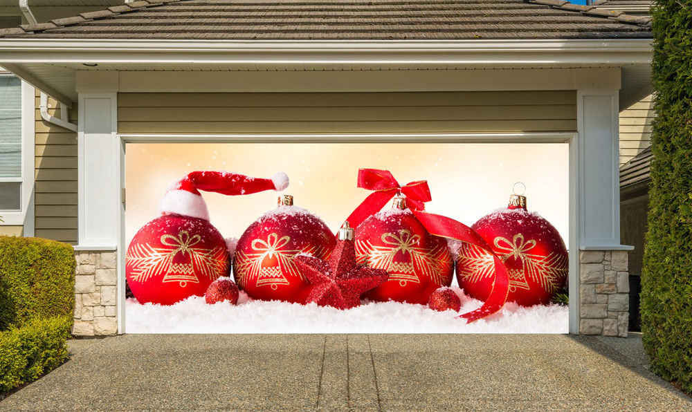 Garage Christmas Decorations
 Christmas Garage Door Covers 3D Banners Outside House