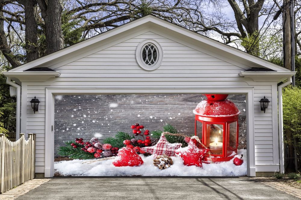 Garage Door Christmas Decorating Ideas
 Christmas Garage Door Covers Banners Outside House