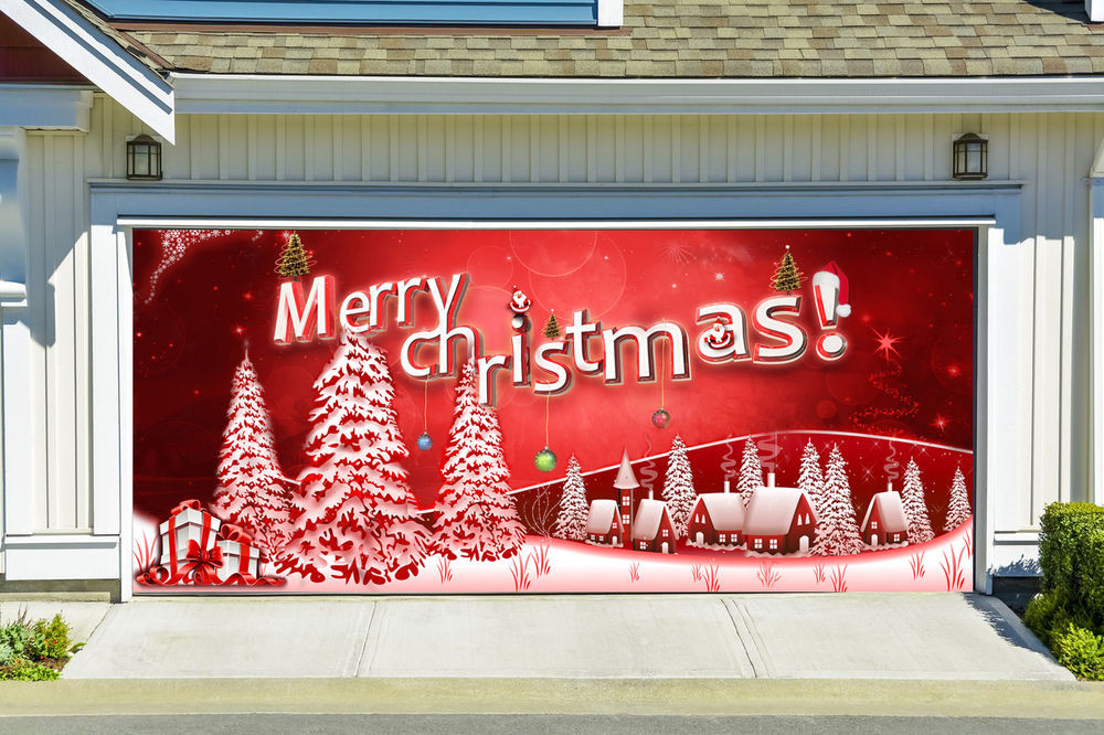 Garage Door Christmas Decorating Ideas
 Christmas Garage Door Covers 3D Banners Outside House