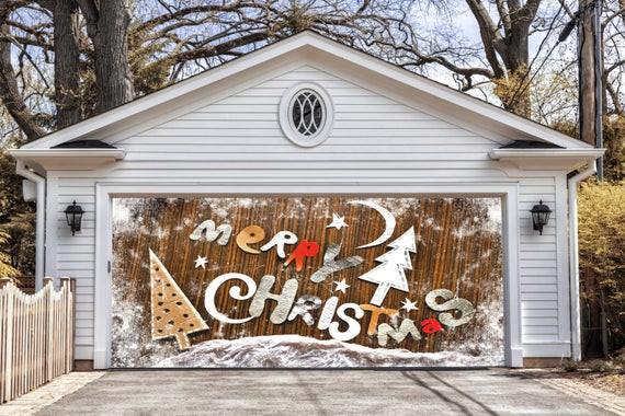 Garage Door Christmas Wrap
 Items similar to Merry Christmas Garage Door Covers 3D