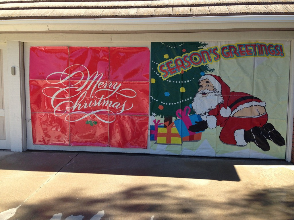 Garage Door Christmas Wrap
 Ban R Wrap Garage Door Banners by James S Gleason