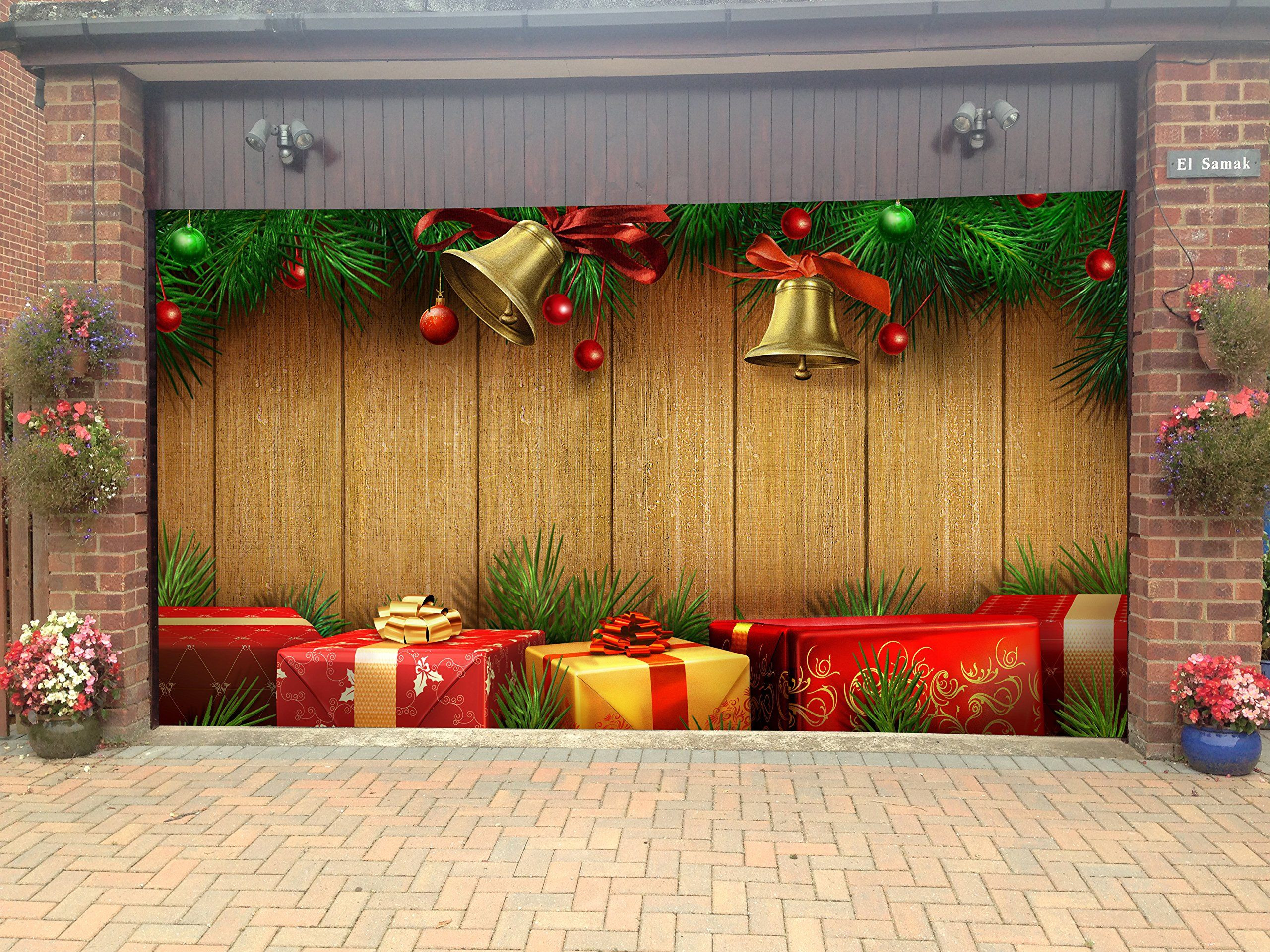 Garage Door Christmas Wrap
 Merry Christmas Garage Door Covers 3d Banners Holiday Tree