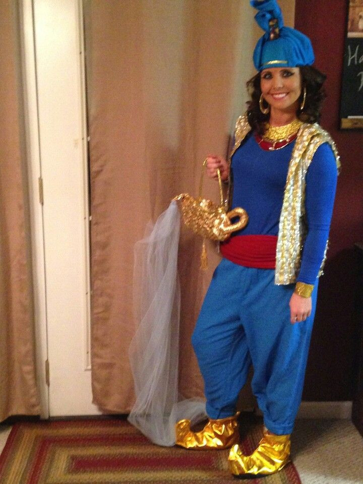 Genie Lamp Halloween Costume
 Aladdin Genie Costume DIY rge pants pegged at bottom