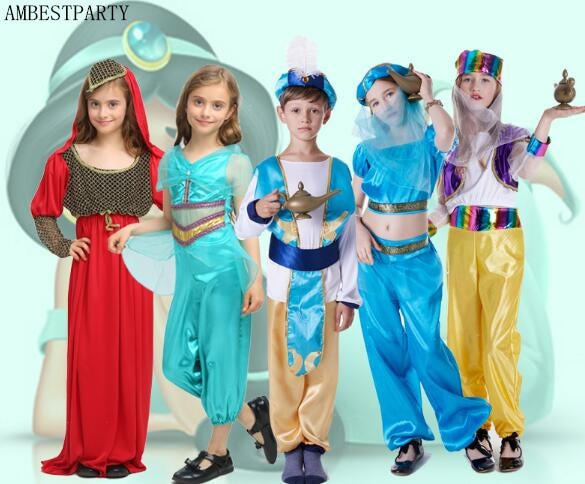 Genie Lamp Halloween Costume
 2018 Adult Kid halloween party aladdin costumes Aladdin