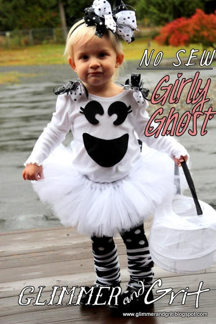 Ghost Costume DIY
 Glimmer And Grit DIY No Sew Girly Ghost Costume Tutorial