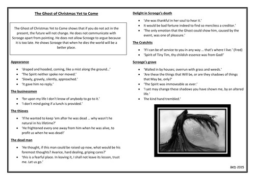 Ghost Of Christmas Past Quotes
 The Ghost of Christmas Yet to e Revision Sheet A