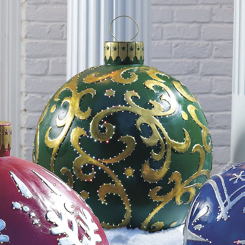 Giant Outdoor Christmas Ornaments
 Massive Outdoor Lighted Christmas Ornaments The Green Head