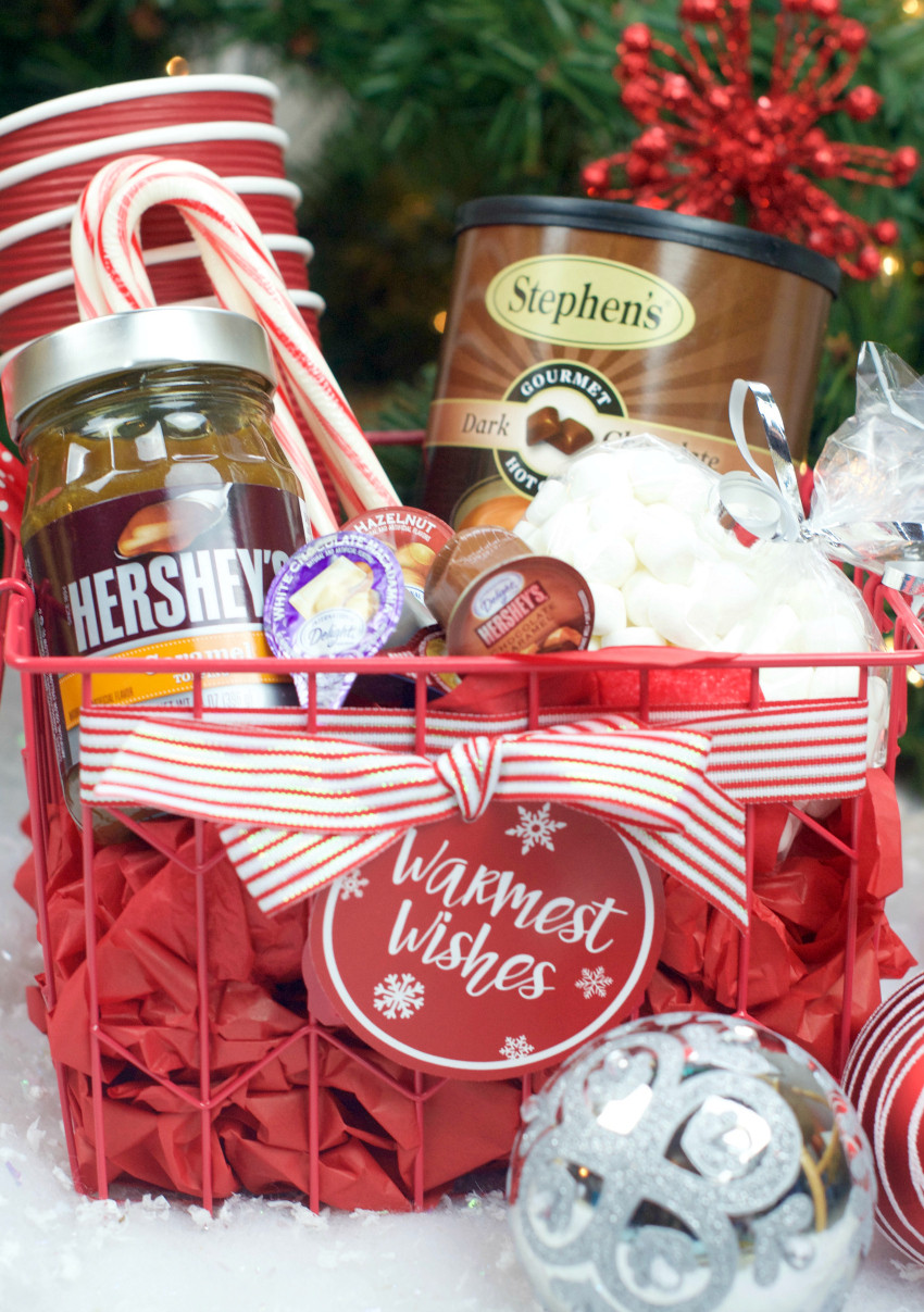 Gift Basket Ideas For Christmas
 Hot Chocolate Gift Basket for Christmas – Fun Squared