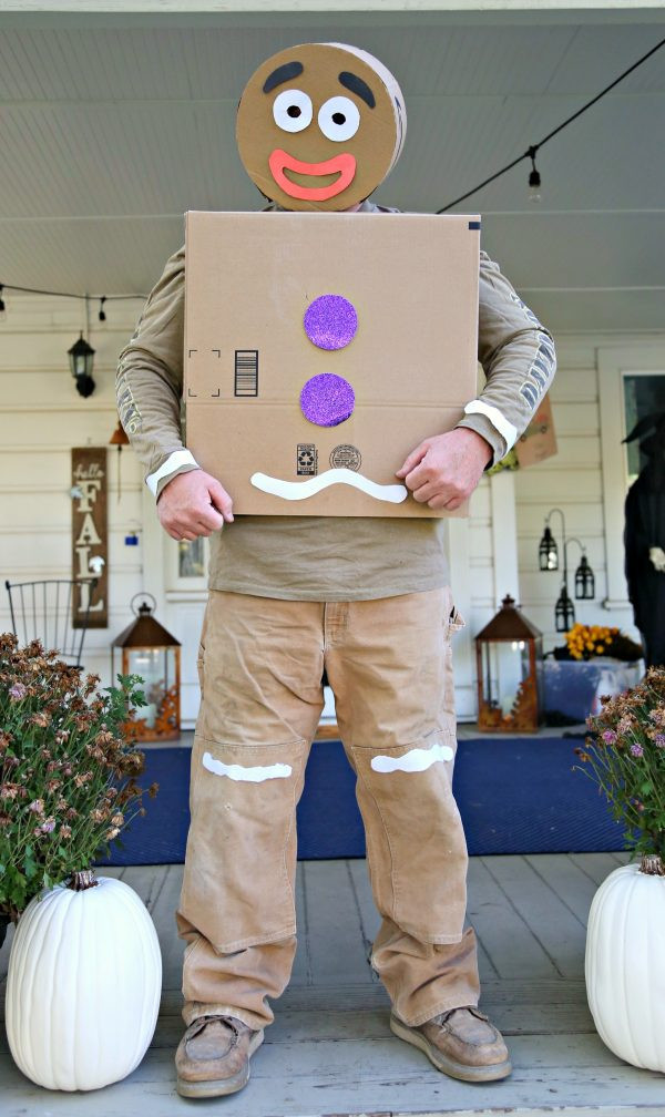 Gingerbread Man Costume DIY
 DIY Gingerbread Man Costume from Boxes Clever Housewife