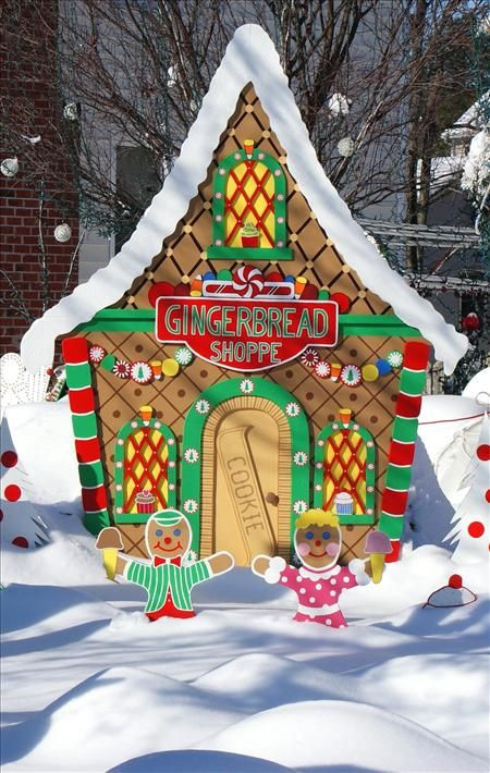 Gingerbread Outdoor Christmas Decorations
 life size gingerbread house Google Search