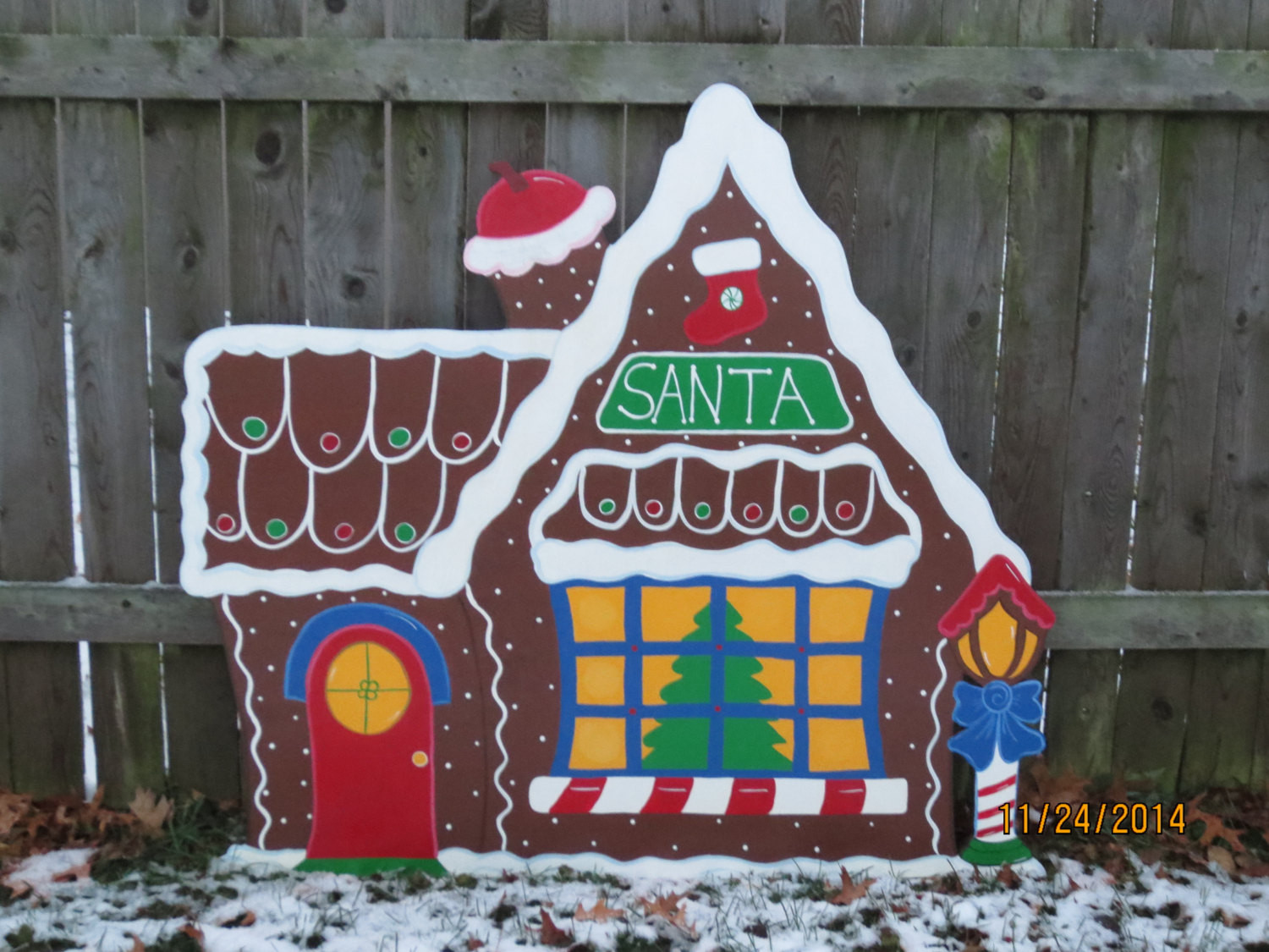 Gingerbread Outdoor Christmas Decorations
 Christmas Santa s Gingerbread House Wood Outdoor Village