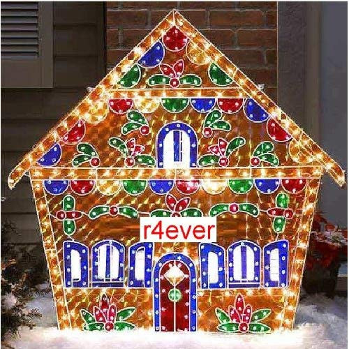 Gingerbread Outdoor Christmas Decorations
 Amazon HOLOGRAPHIC LIGHTED GINGERBREAD HOUSE