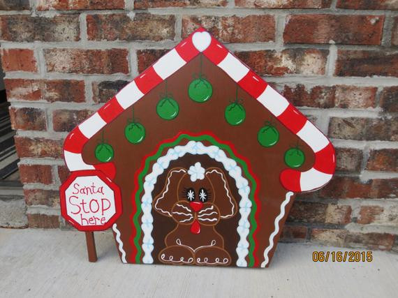 Gingerbread Outdoor Christmas Decorations
 Christmas Gingerbread Dog House Outdoor Wood by