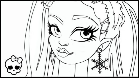 Girl Face Coloring Pages
 Monster high girl face coloring pages 3