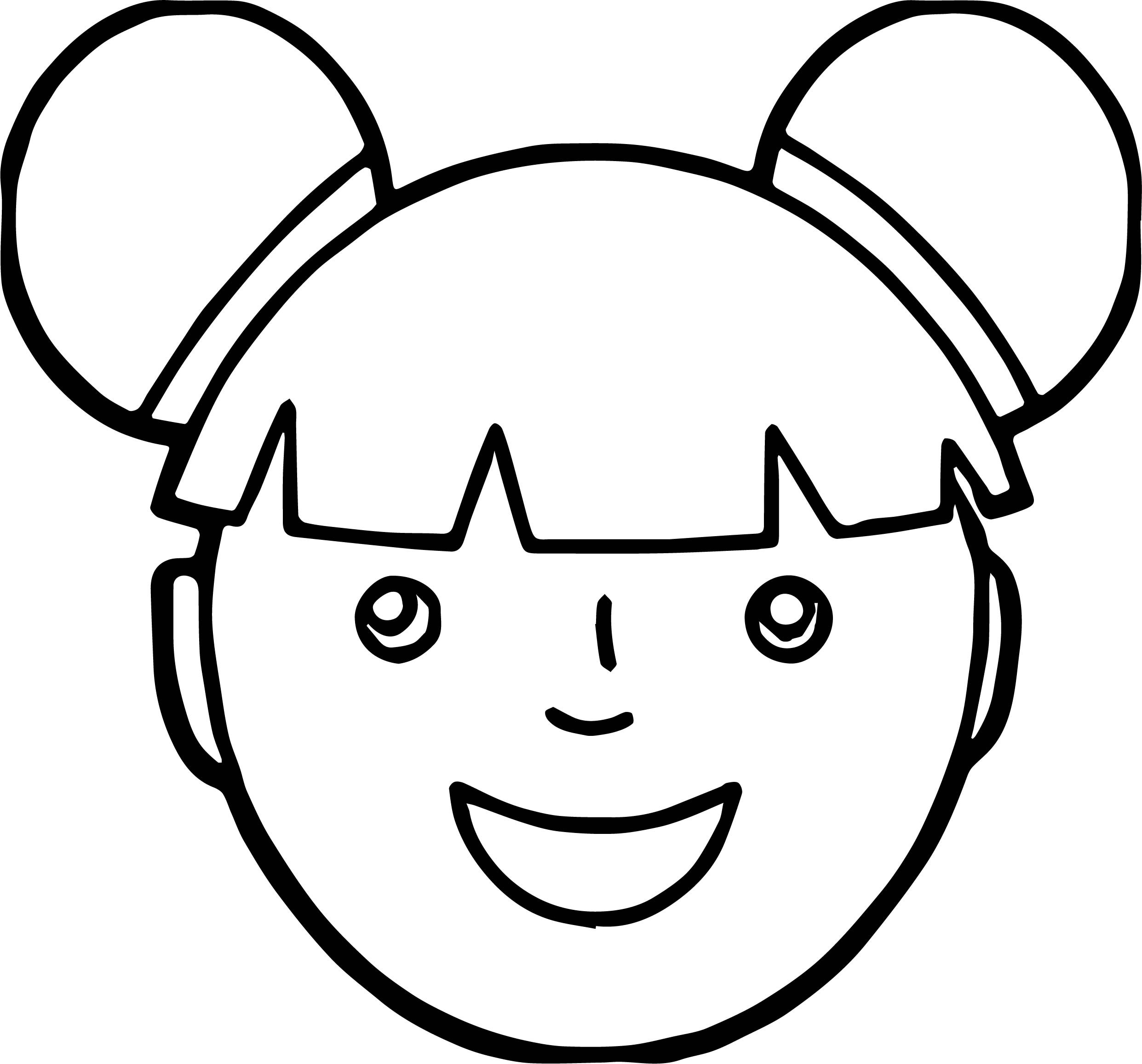 Girl Face Coloring Pages
 Asian Girl Face Coloring Page
