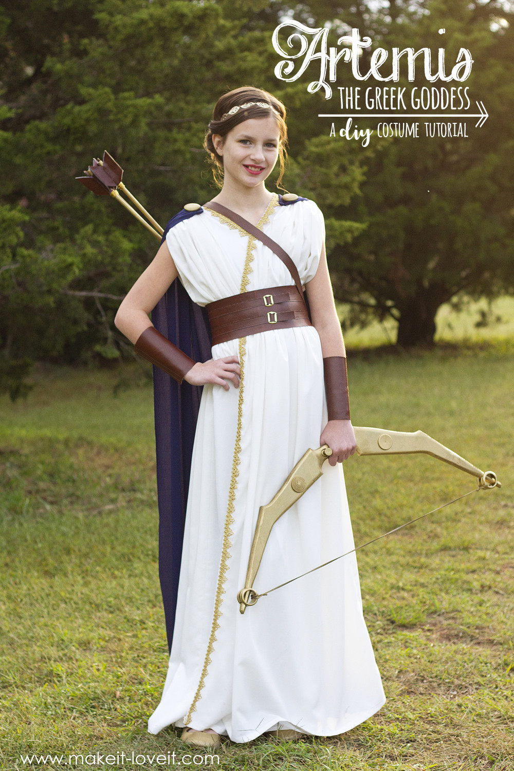 Greek Goddess Costume DIY
 DIY Greek Goddess Costume ARTEMIS