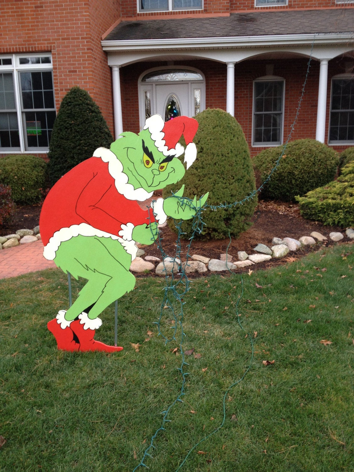 Grinch Christmas Lights Outdoor
 Grinch Stealing Christmas Lights Yard Art Decoration Grinch