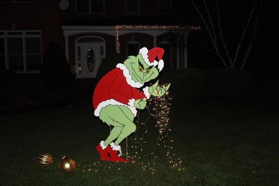 Grinch Christmas Lights Outdoor
 Grinch Stealing Christmas Lights Yard Art Grinch Yard Art
