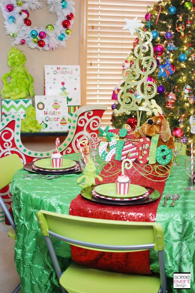 Grinch Christmas Party Ideas
 Setup a Grinch Themed Kid s Table for Christmas Dinner