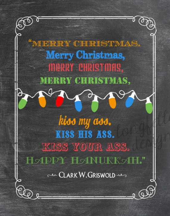 Griswold Christmas Quotes
 Clark Griswold Colorful Chalkboard Look 11 x 14 Print Fun