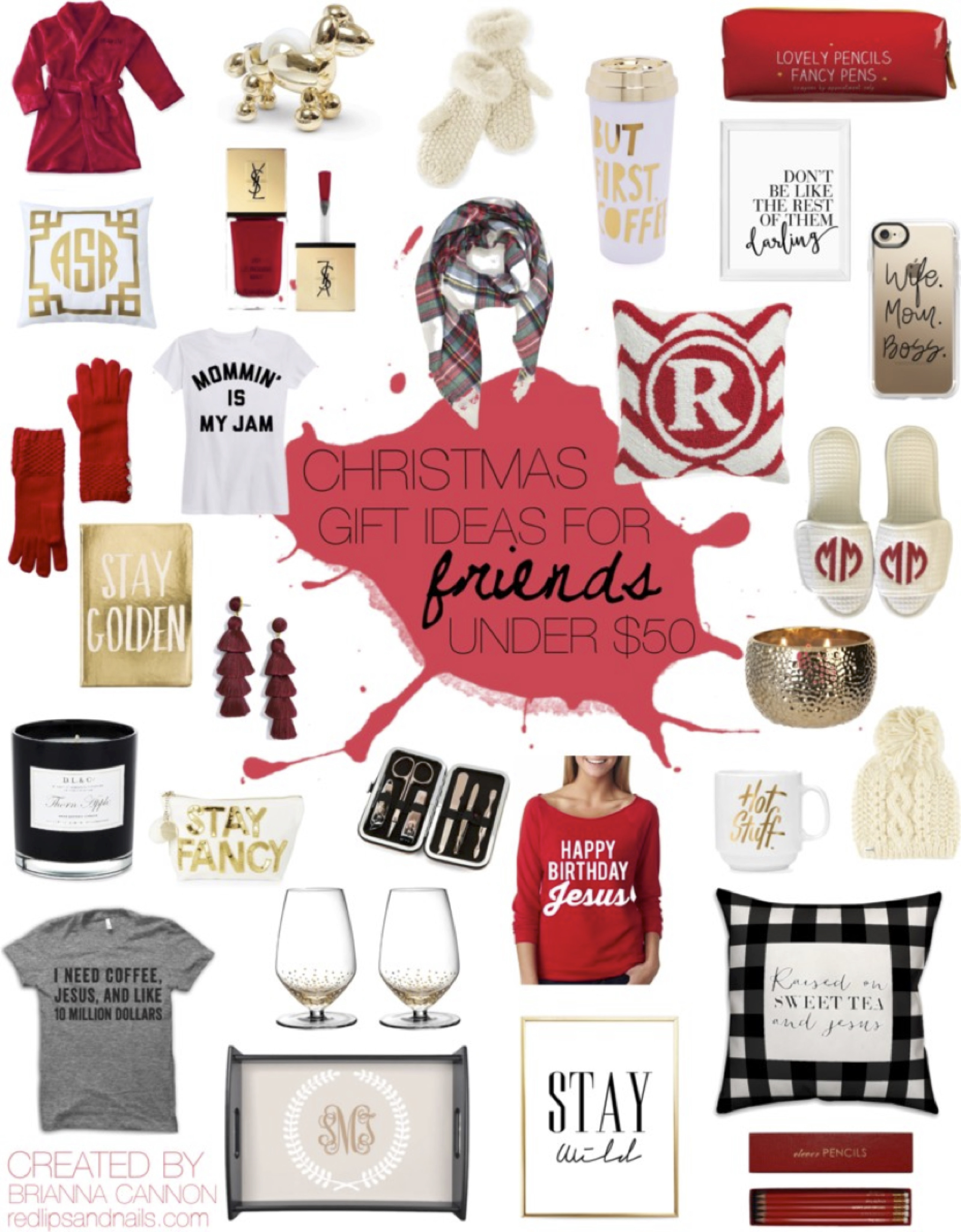 Group Christmas Gift Ideas
 Christmas Gift Ideas for Friends – All Under $50 – Red