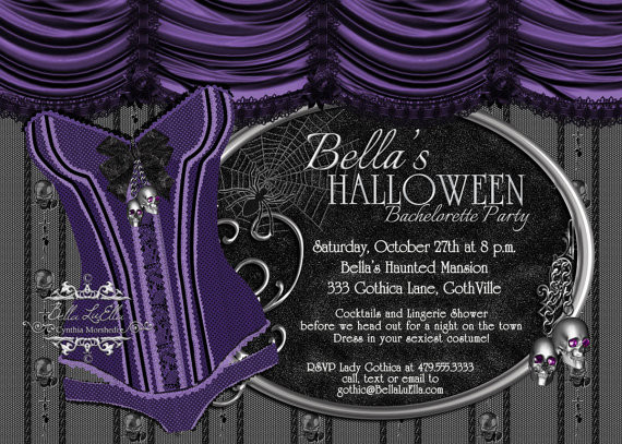 Halloween Bachelorette Party Ideas
 Spooktacular Halloween Wedding Invitations • Glitter N Spice