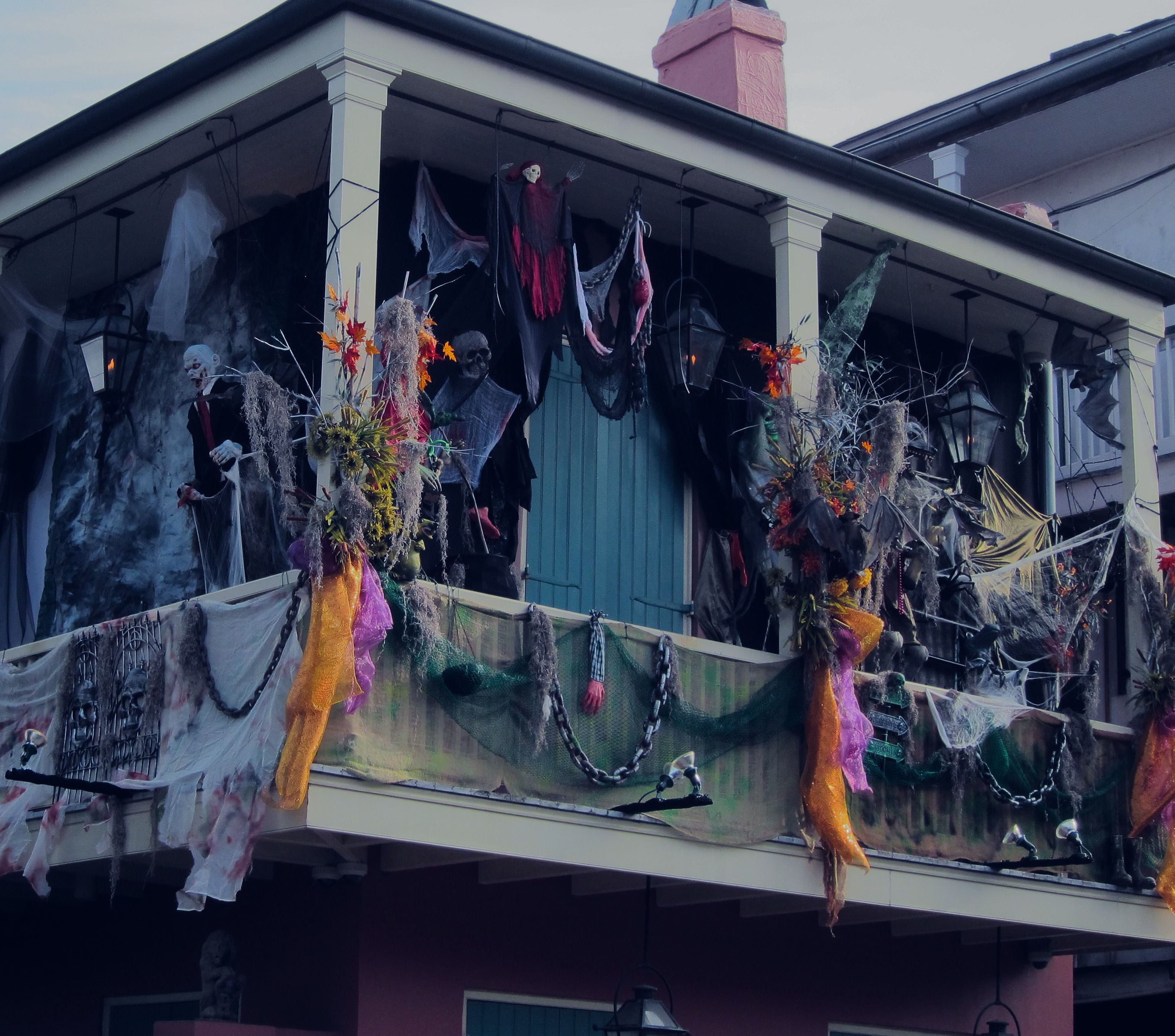 Halloween Balcony Decorations
 Halloween decorations New Orleans balcony French Quarter