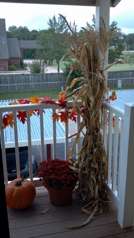 Halloween Balcony Decorations
 25 best ideas about Outside fall decorations on Pinterest